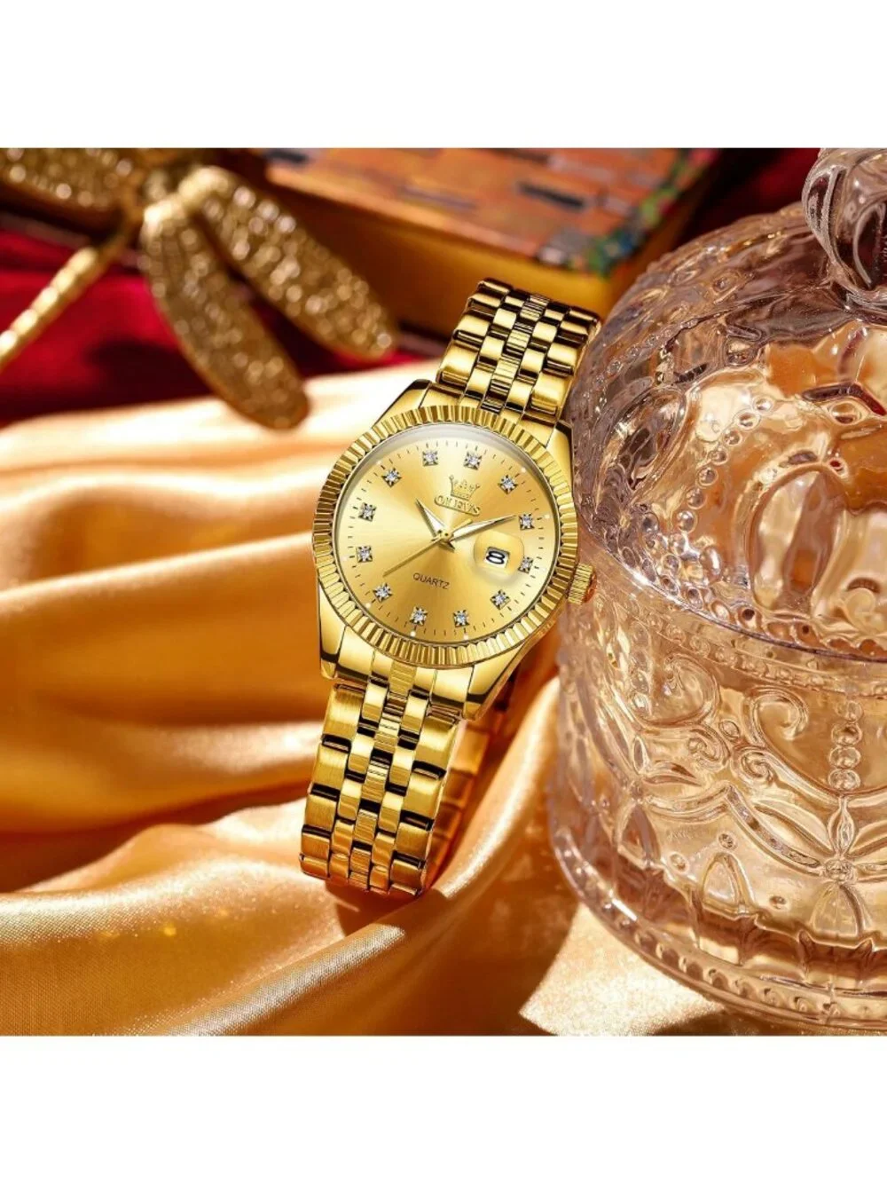 Stylish Women's Stainless Steel Analog Watch | Water Resistant, Luminous, Date